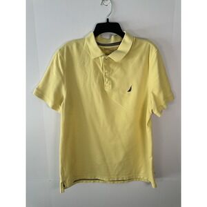 Nautica Men's Performance Deck Polo Classic Fit Polo Shirt Yellow Size XL
